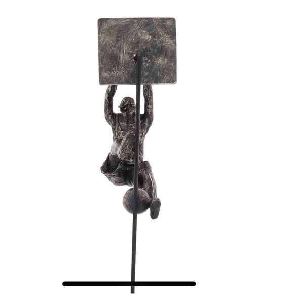 NWB SAGEBRUSH 21” Bronze Slam Dunk Basketball Sculpture - Picture 4 of 8